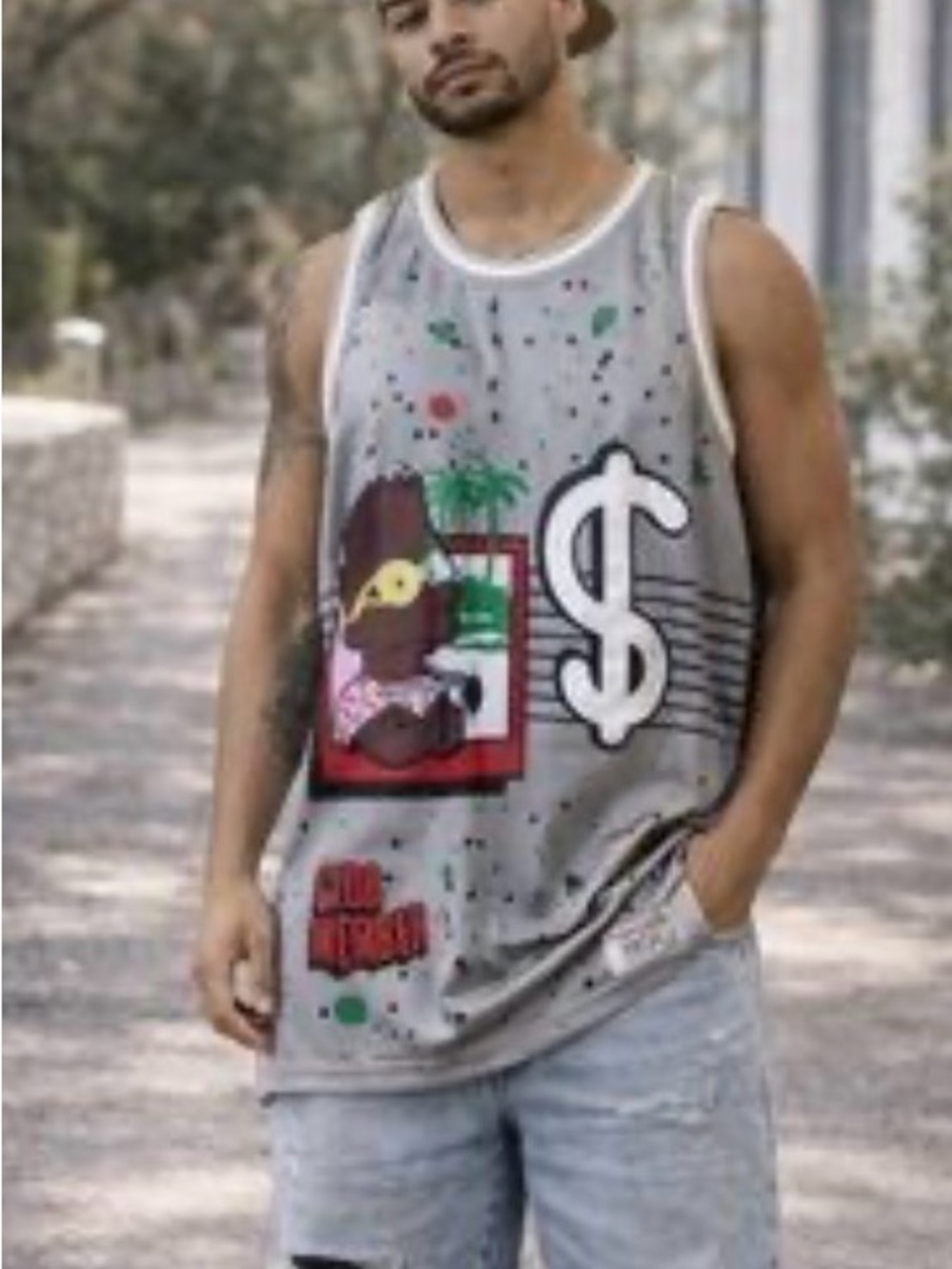 Gray Headgear Classic TISA Bart Simpson NWT Basketball Jersey, NWT, Size Lg